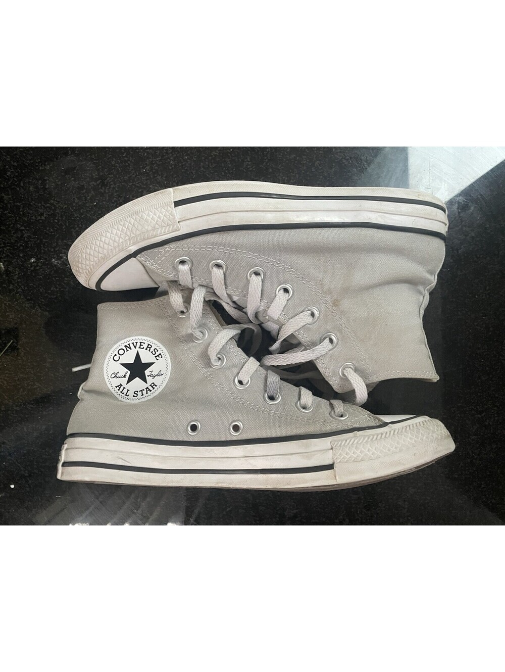 Converse Shoes Womens 7 Mens 5 Chuck Taylor All Star Hi-Top Grey Comfort 166705F